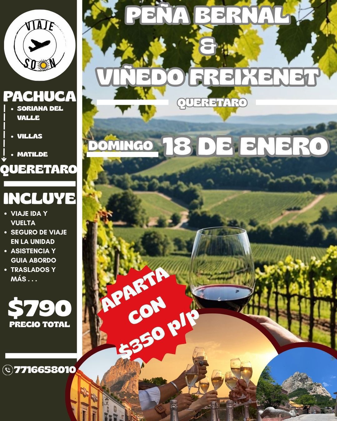 Viaje a Peña Bernal y Viñedo Freixenet